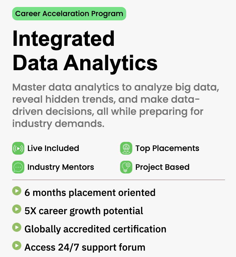 Integrated Data Analytics Program – Incampus